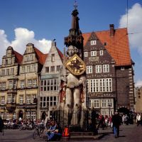 Náměstí v Brémách s hansovními domy, Německo