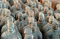 Unikátní hliněná armáda prvního čínského císaře, foto z výstavy v O. Vodě říjen 2012